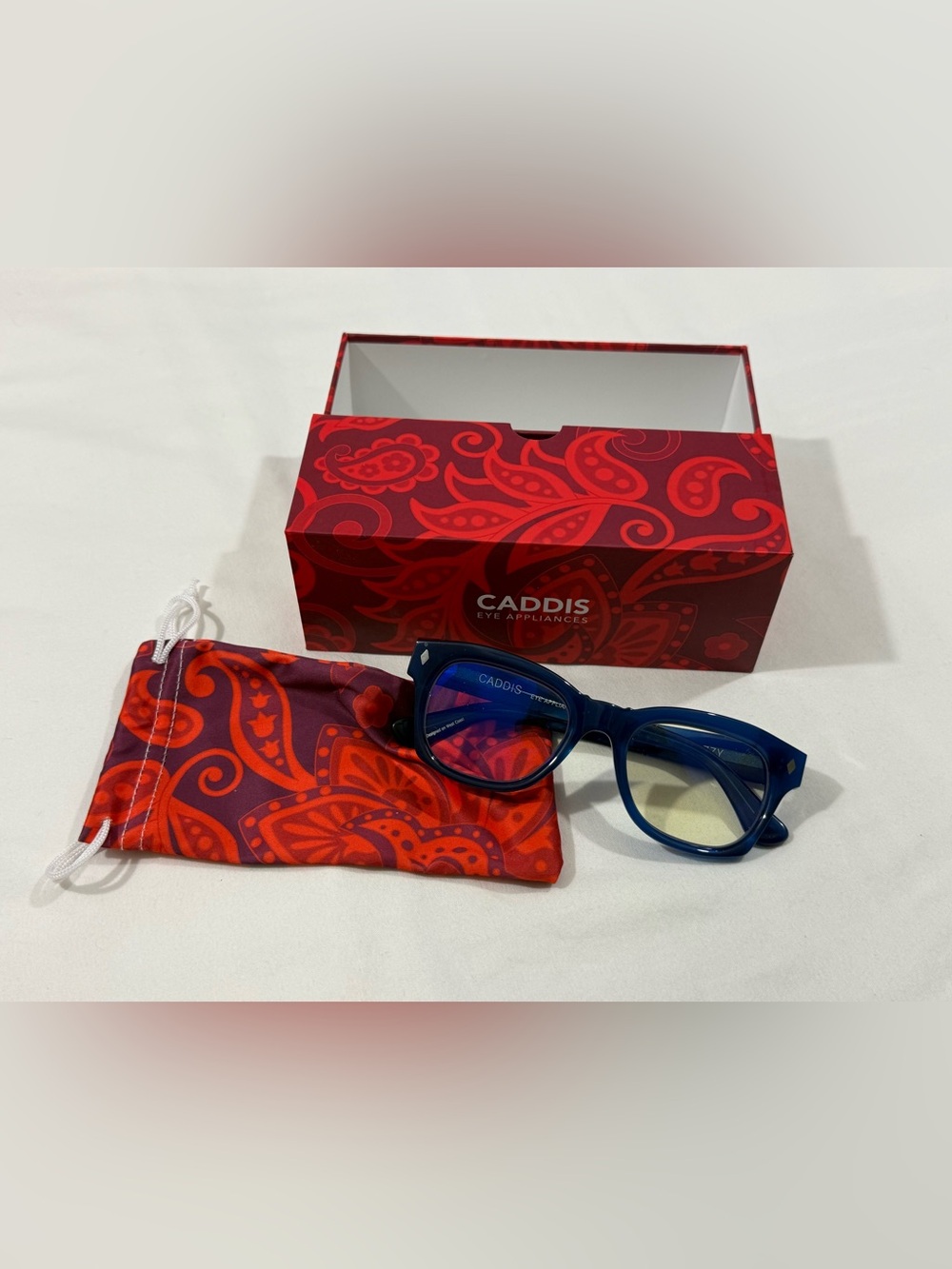 CADDIS Muzzy +1.50 Reading Glasses Minor Blues Blue Light 52-20-145 NWOT